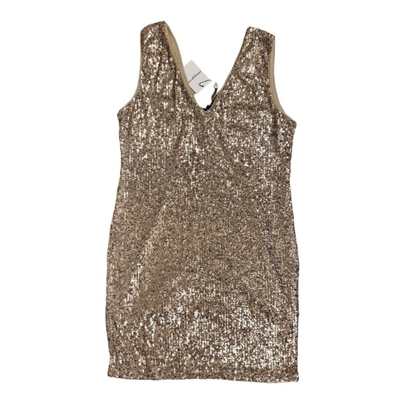 Generation Love Diane Sequin Dress in Light Gold NWT - Picture 6 of 7